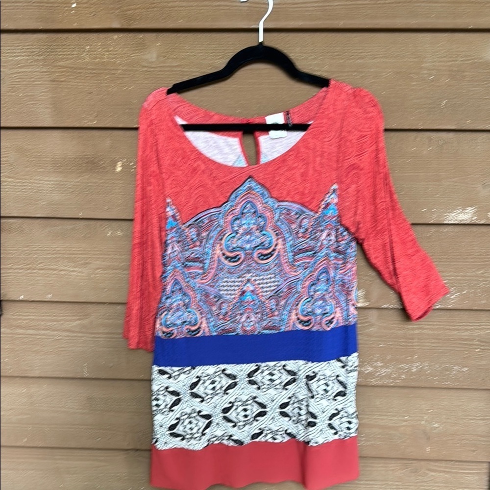 Akemi+Kin Anthropologie various print soft blouse size small